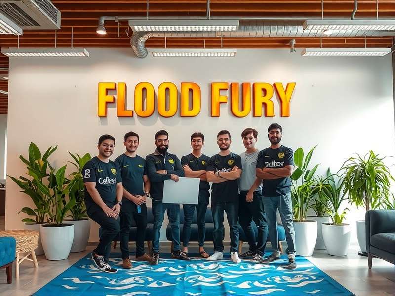 Flood Fury development team in Bangalore office